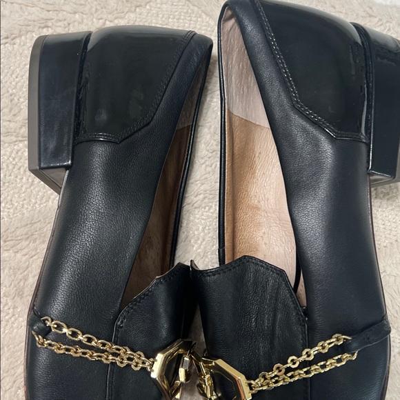 Louise et Cie Black Leather Chain Loafers Size 10 EUC - Picture 8 of 14